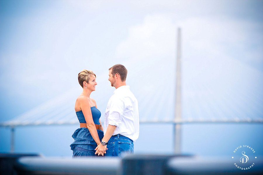Waterfront Fountain - Engagement Pictures - Charleston Bridge - 2