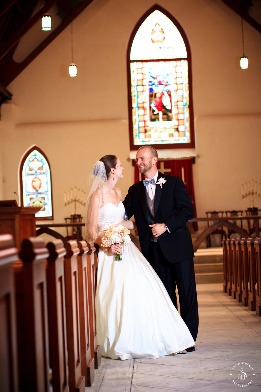 St. Lukes Chapel Wedding Ceremony - McCrady's Reception Venue - David Strauss Photography -5