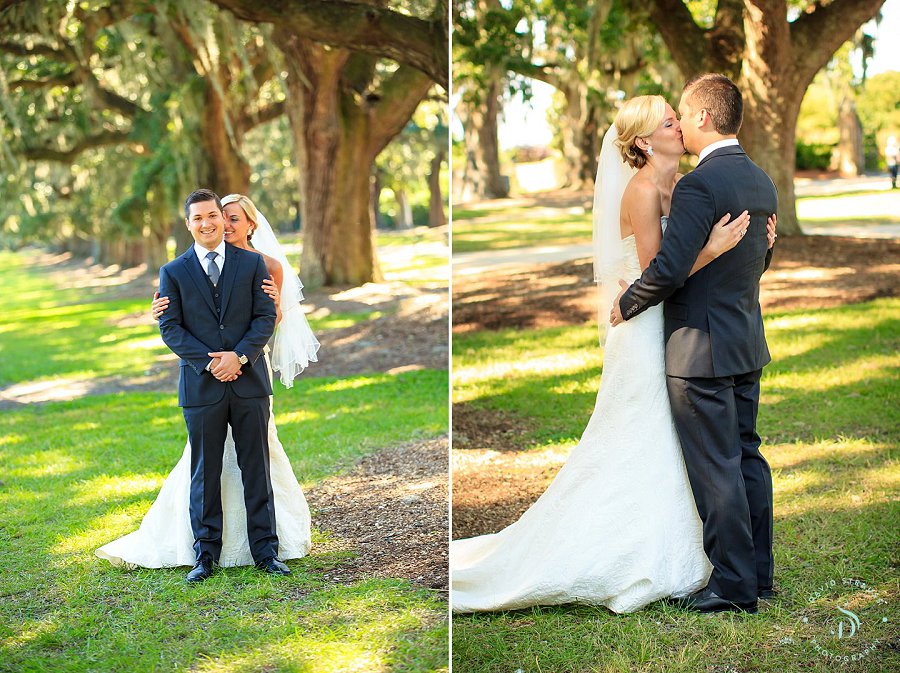 First Look - Charleston Wedding Photographer - Alexis and Steve