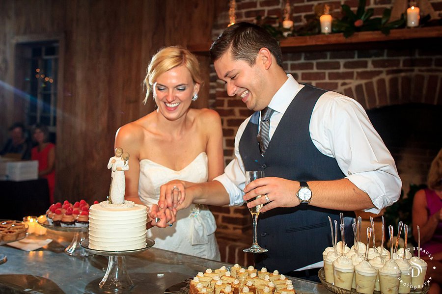 Cake Cutting - Charleston Wedding Photographer - Alexis and Steve