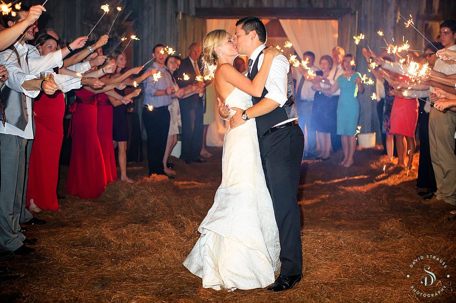 Wedding Sparklers - Charleston Wedding Photographer - Alexis and Steve