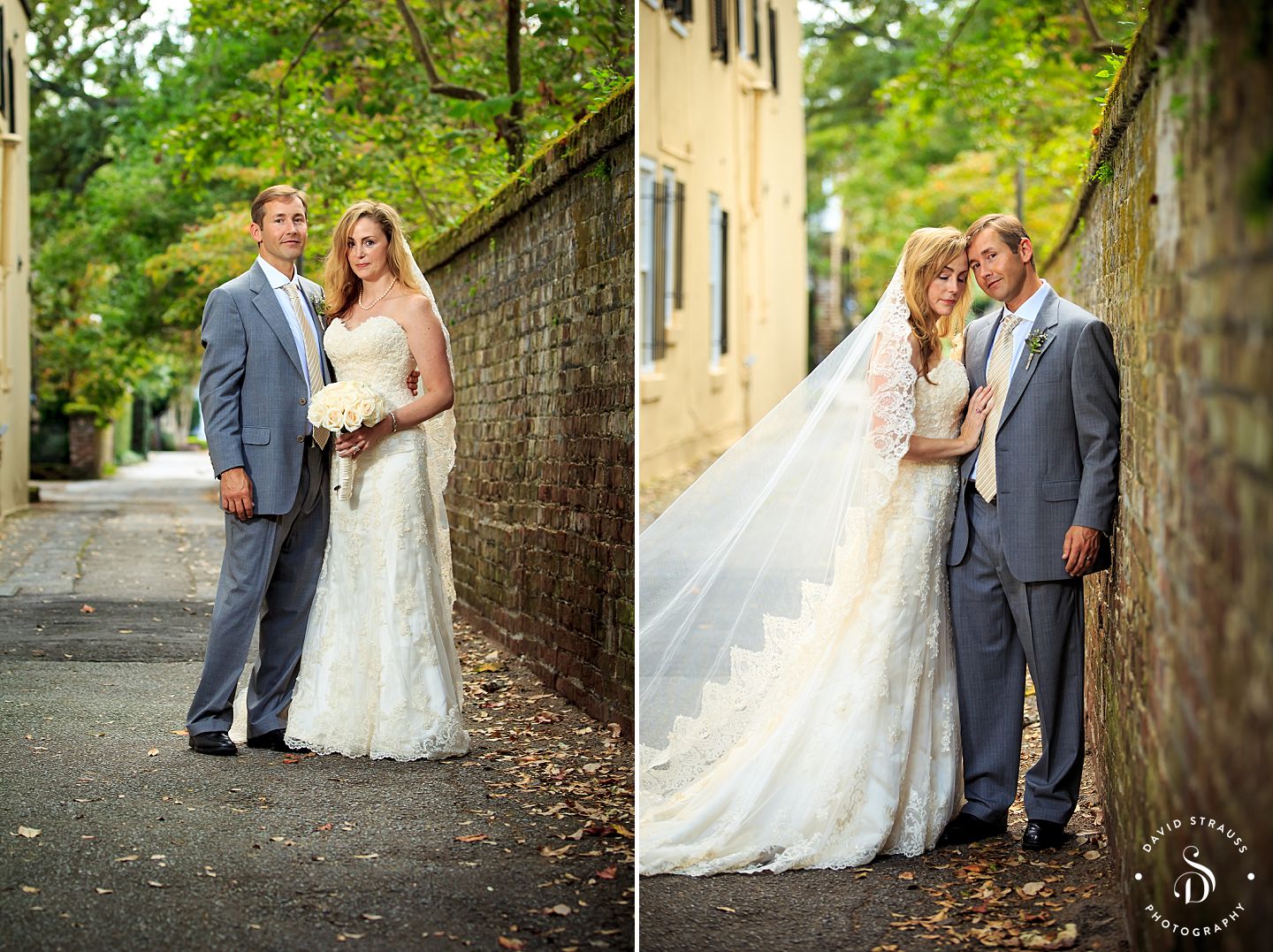 Alley - Charleston wedding Photographers - Melissa and Brian - David Strauss Photography