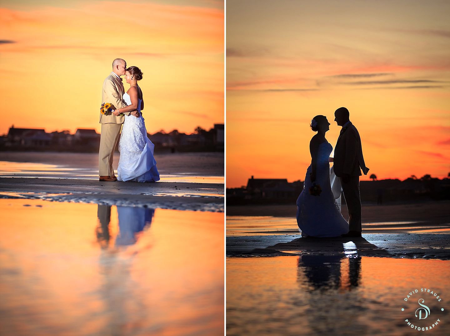Sunset Photographer - Folly Beach Wedding Photography - Brenna and David