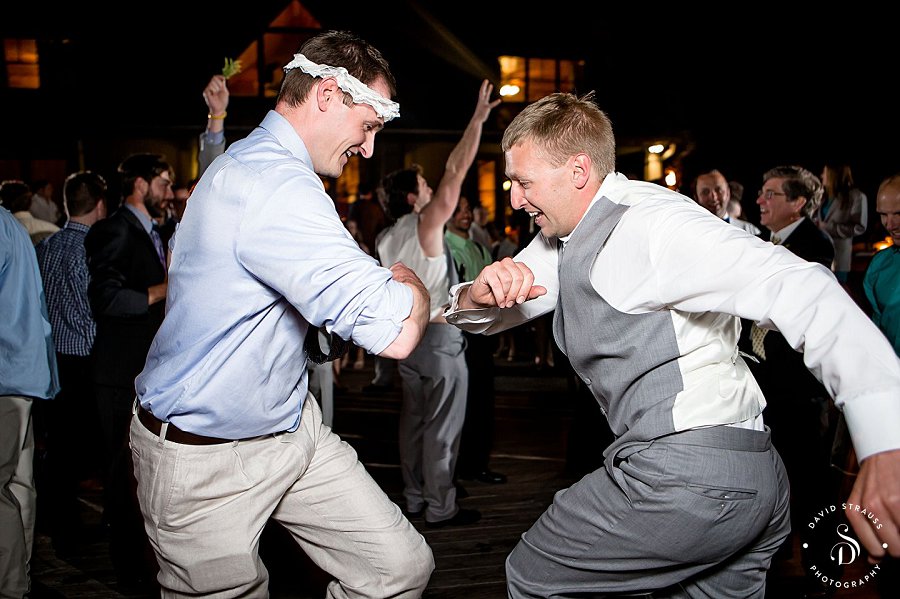 garter dancing - Lake House on Bulow - Charleston Wedding Photography - Jody and Joe