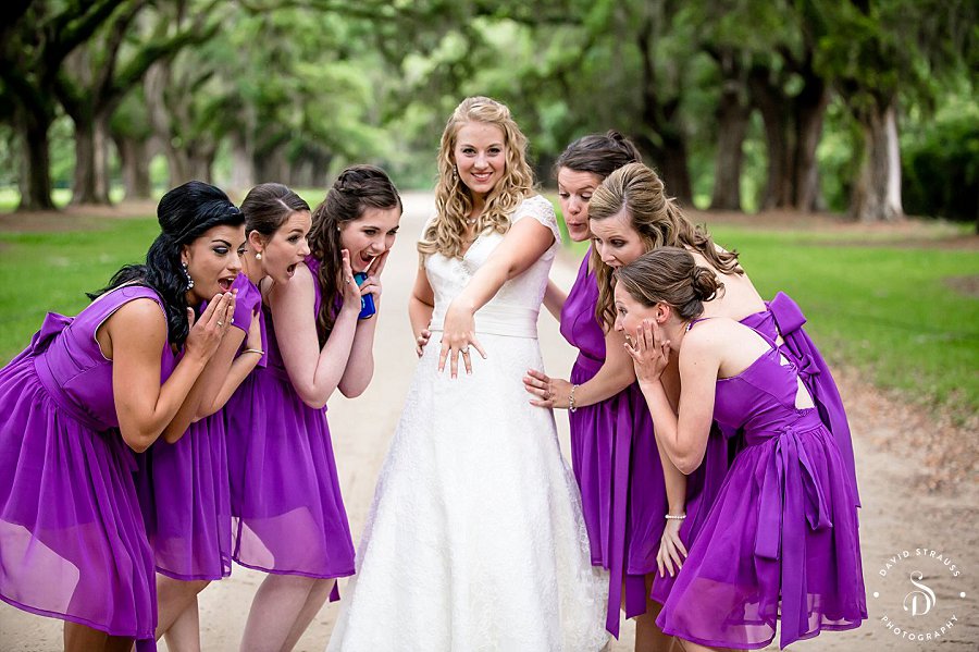 Ring Bling Girls - Boone Hall Wedding Photographer - Ashley and Chase