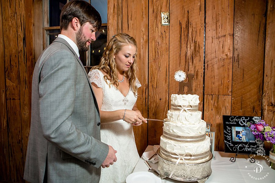 Cake Cutting - Boone Hall Wedding Photographer - Ashley and Chase
