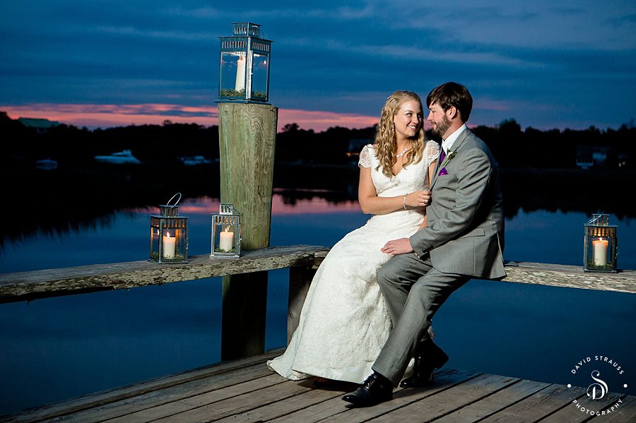 Cotton Dock Sunset - Boone Hall Wedding Photographer - Ashley and Chase