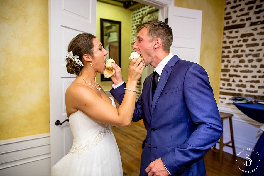 Cake Feeding - Charleston Wedding Photography - Liz and Zach