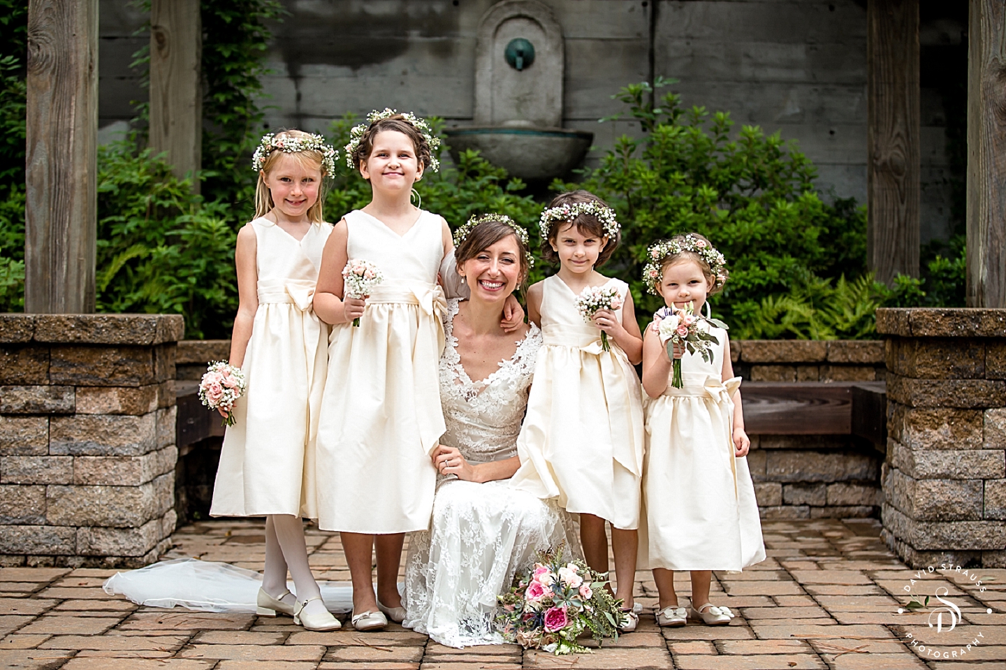 Bride with Flower Girls - Charleston Wedding Photography - Hannah and Chris