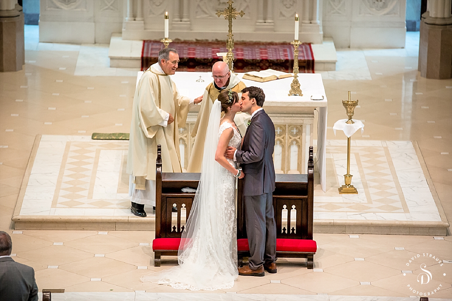 First Kiss Wedding - St John's Cathedral - Charleston Wedding Photography - Hannah and Chris