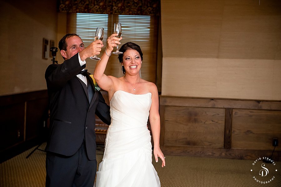 Toasting the Couple - Wild Dunes Wedding Photography - Jennifer and Daniel