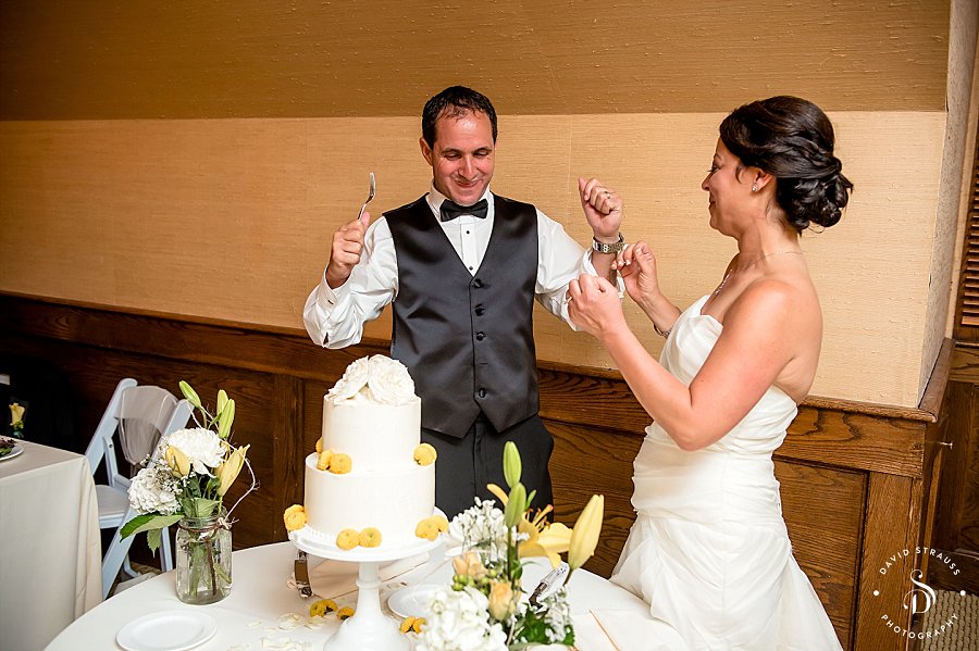 Cake Feeding - Wild Dunes Wedding Photography - Jennifer and Daniel