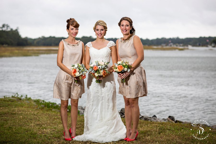 Bridesmaids Portaits - Boone Hall Wedding - Rainy Day wedding Pictures