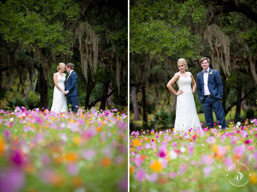 Boone Hall Plantation Wedding Pictures - Poppy Field - Avenue of Oaks - Gate - Bride and Groom -30