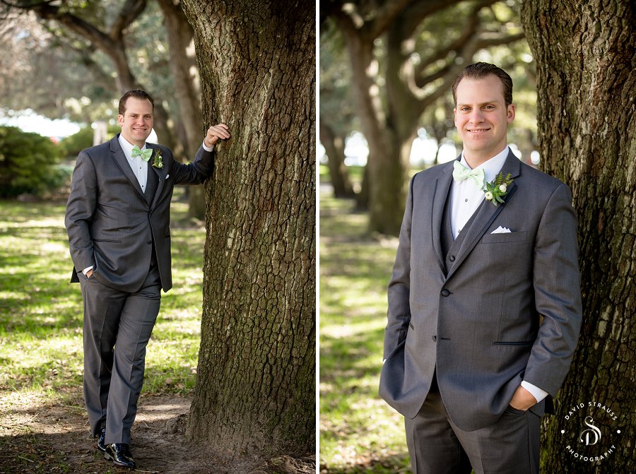 Battery Park Posed Pictures - Charleston Photographer - Groom Portrait