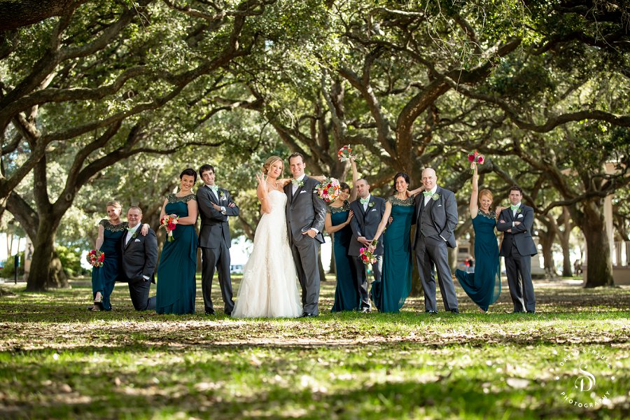 Battery Park Posed Pictures - Charleston Photographer - bridal party