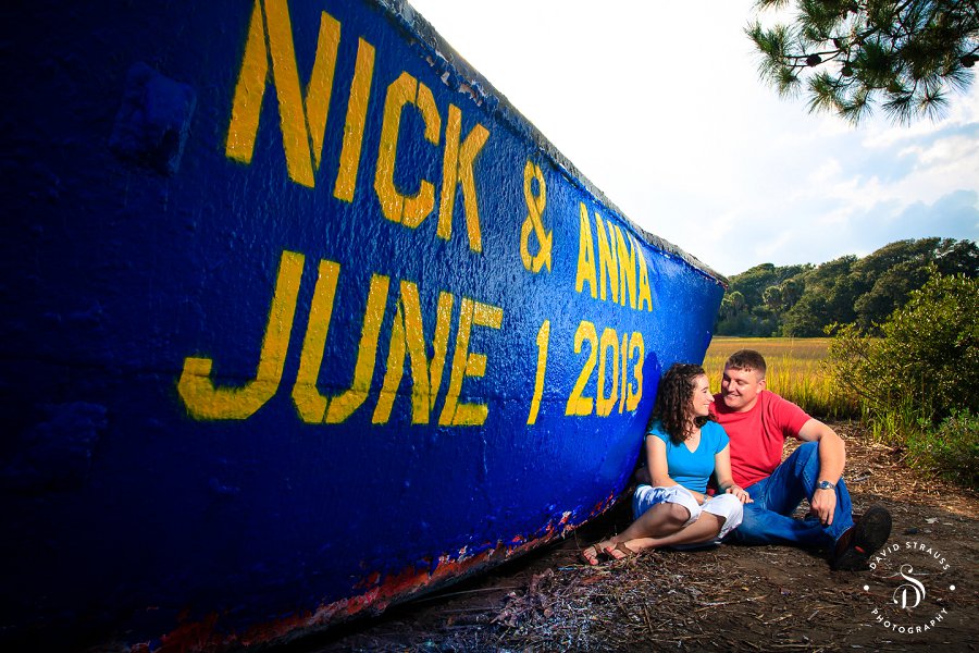 Folly Beach Engagement Photography - Folly Boat - Anna and Nick -1