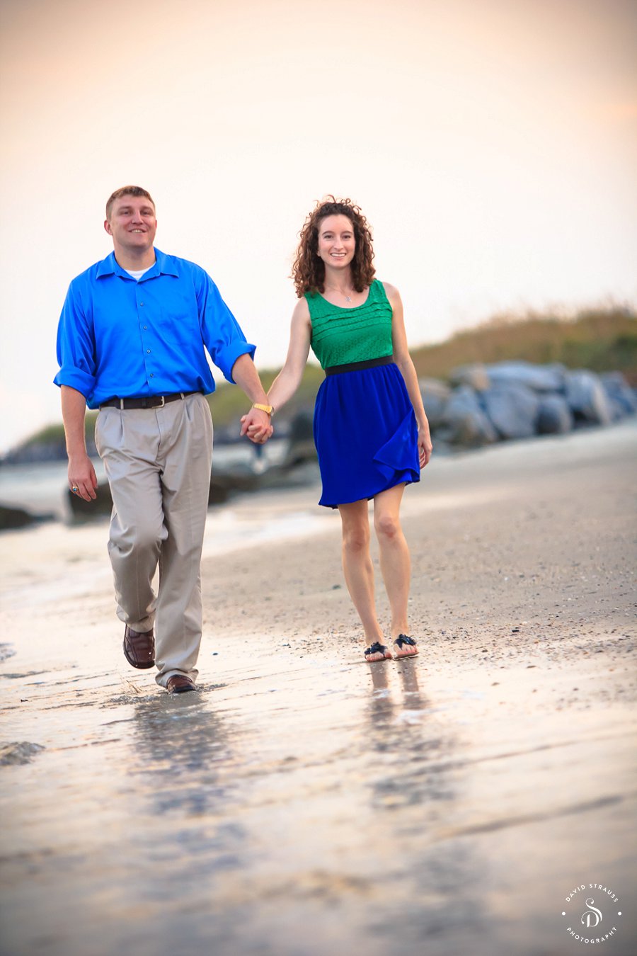 Folly Beach Engagement Photography - Folly Boat - Anna and Nick -6